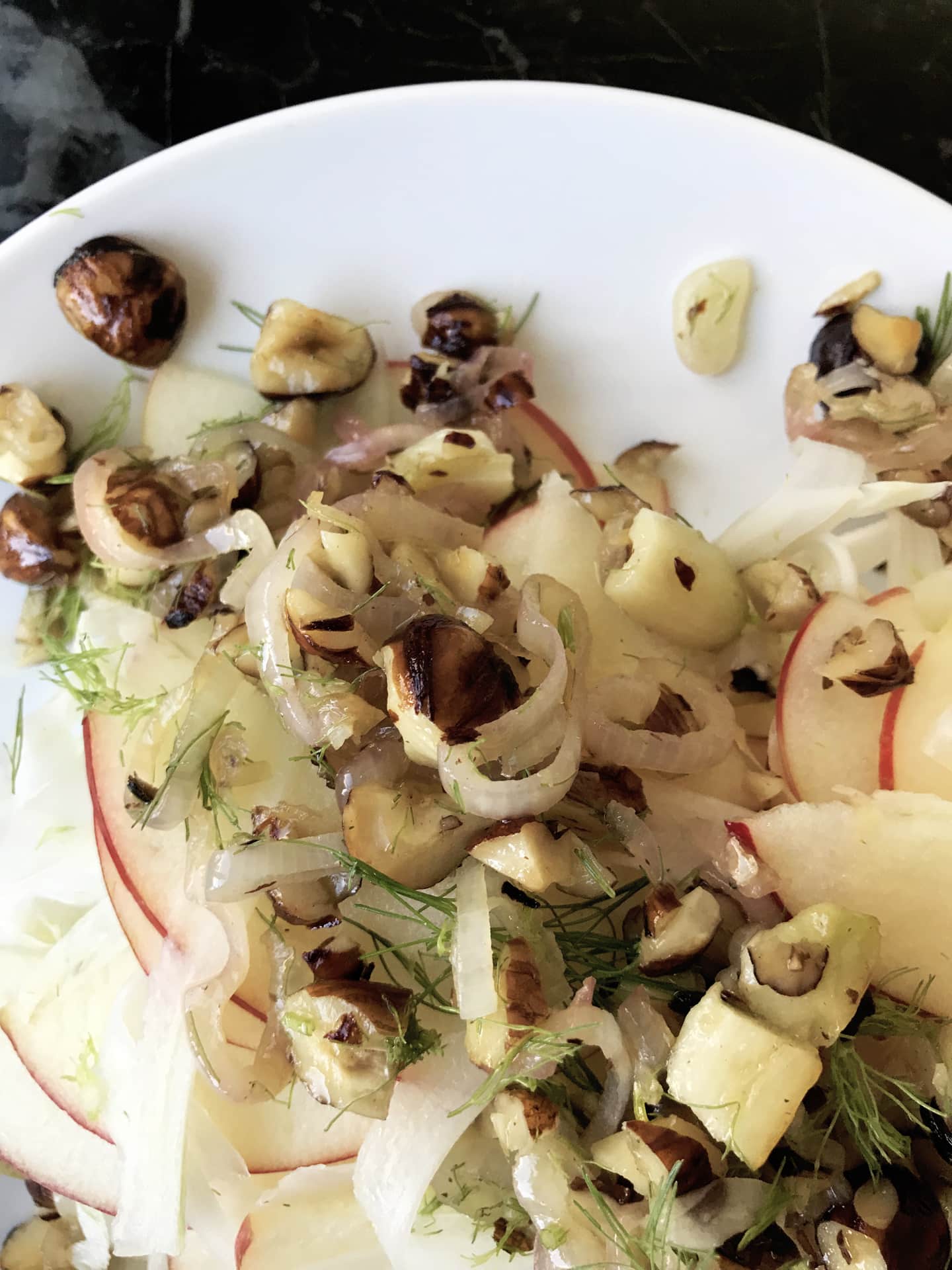 Apple Fennel Salad with Hazelnut Vinaigrette
