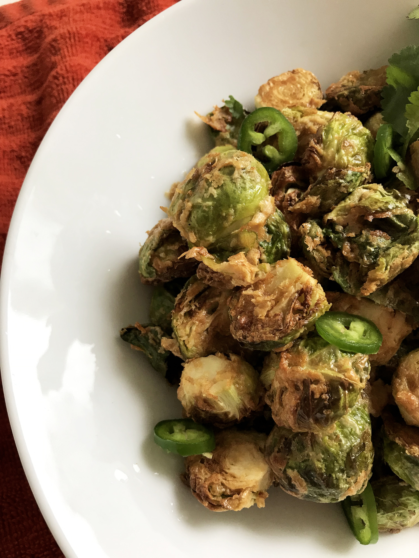 Air Fryer Tahini Roasted Brussels Sprouts