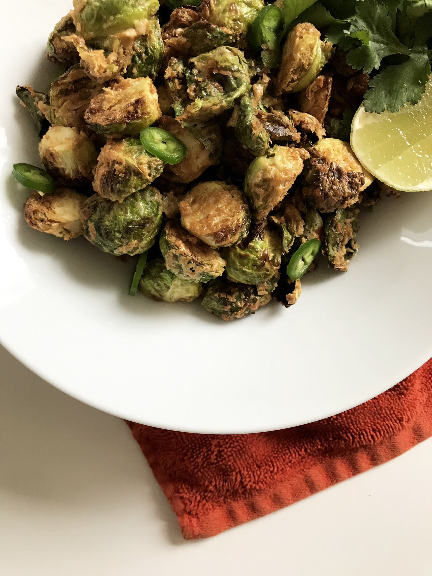 Air Fryer Tahini Roasted Brussels Sprouts